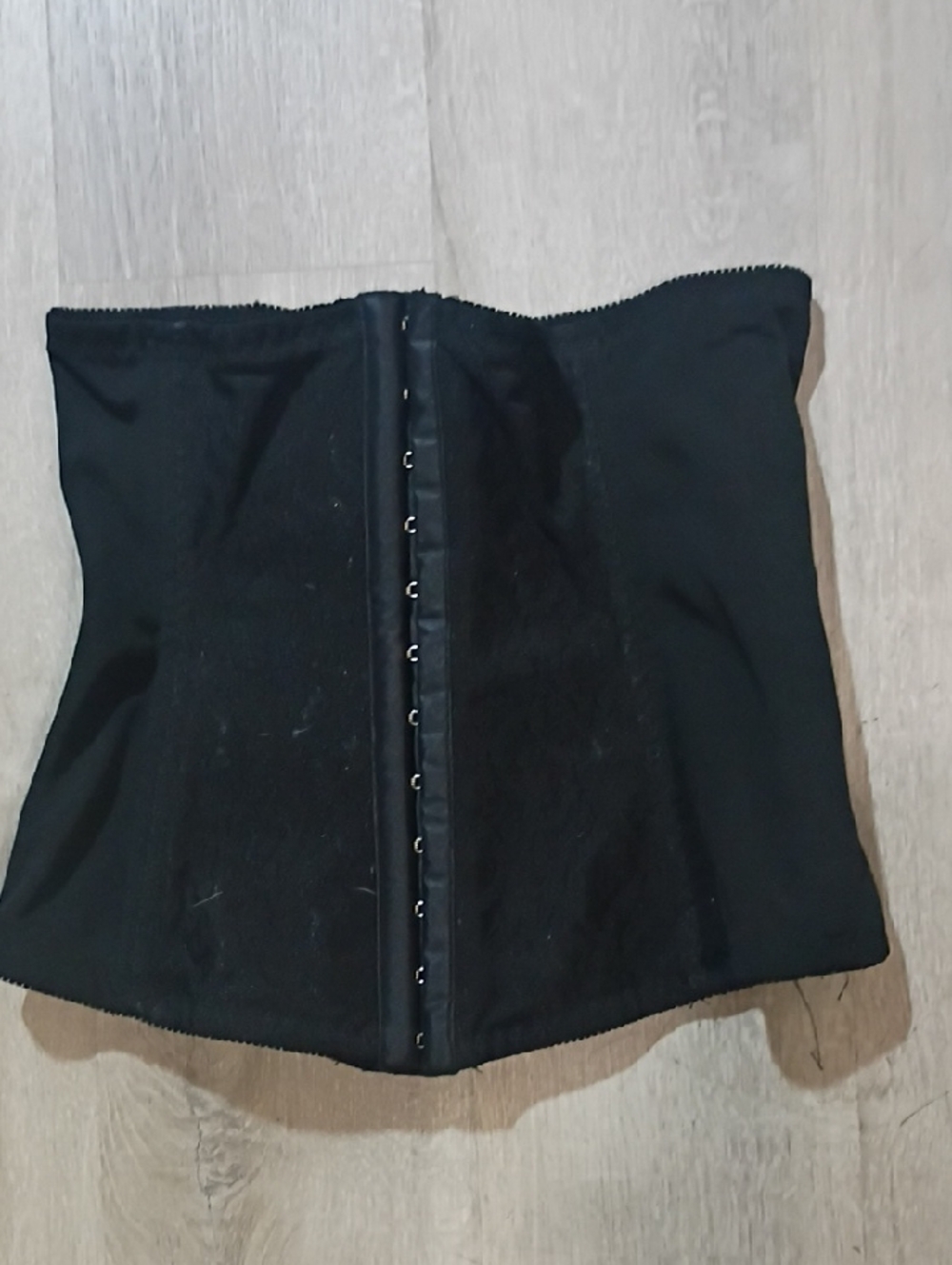 Black Hook-and-Eye Waist Cincher Corset